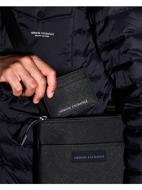 Porta carte di credito con logo a contrasto ARMANI EXCHANGE | XM000169AF26659/MC043